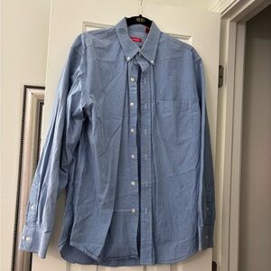 Izod Blue Pinstripe Button-Down Shirt